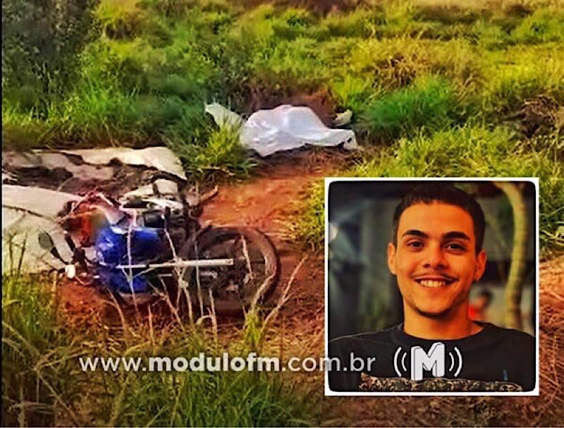 Jovem patrocinense morre após motociclista embriagado perder controle e cair de moto em Vazante. 